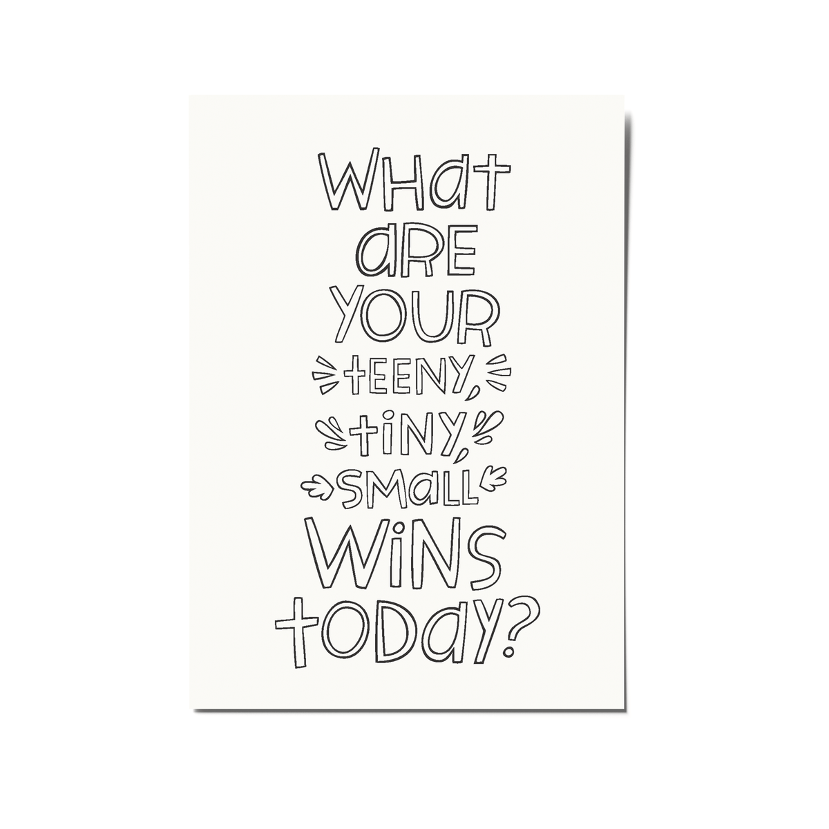 Small Wins Today Postcard – The Handcrafted Story