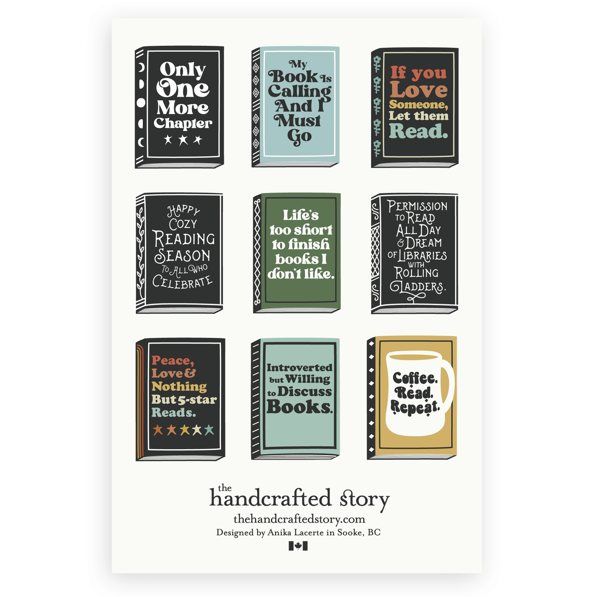 Book Sticker Sheet – The Handcrafted Story