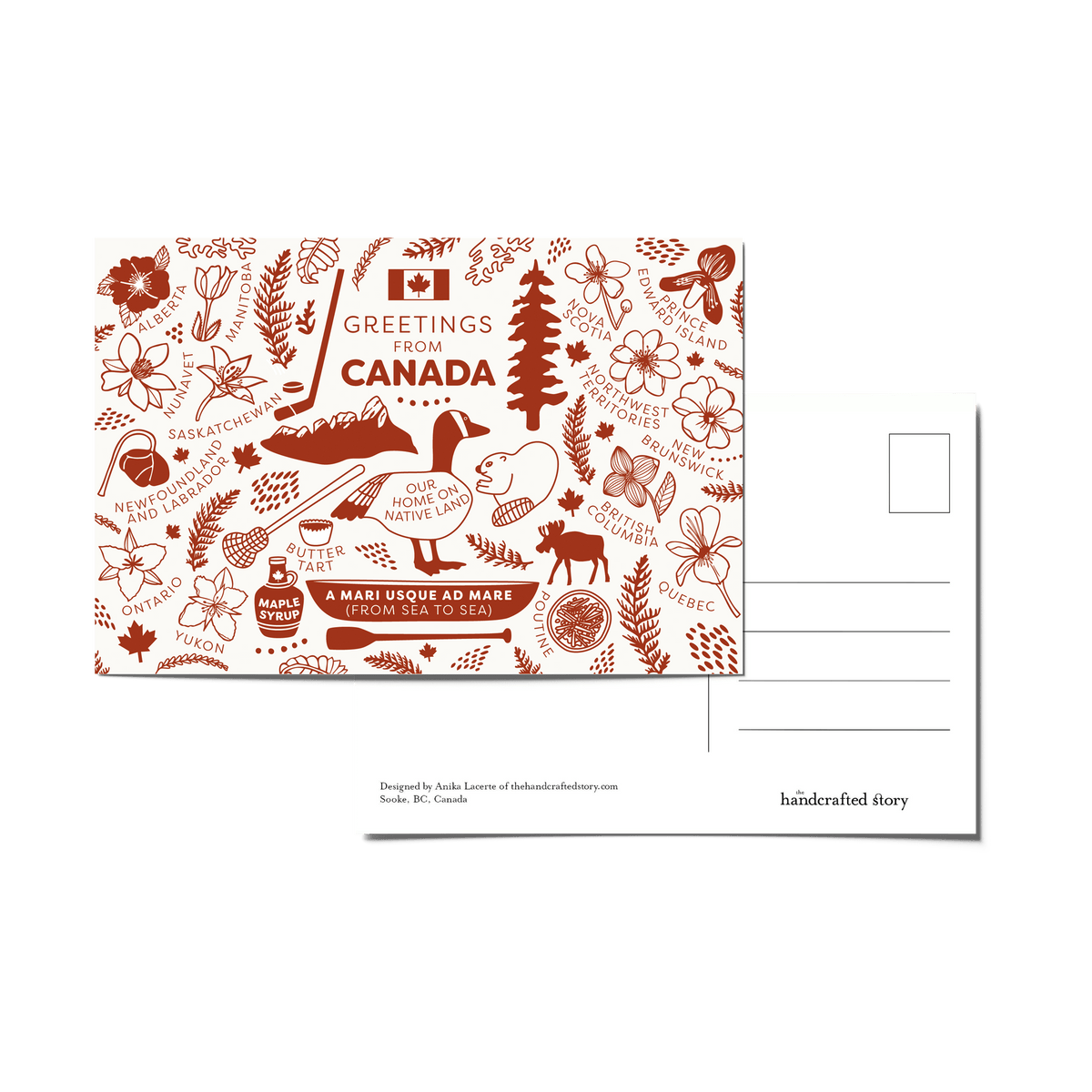 Greetings From Canada Postcard – The Handcrafted Story